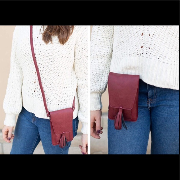 K. Carroll Handbags - NWT Vegan Leather K. Carroll Harper crossbody red
